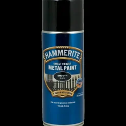 Hammerite glat-effekt metalmaling spray sort 400 ml