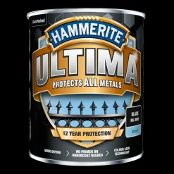 Hammerite Ultima rustbeskyttelse 12 års RAL 9005 sort 0,25 L