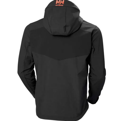 HH Workwear Evolution softshell m. hætte sort str. 2XL