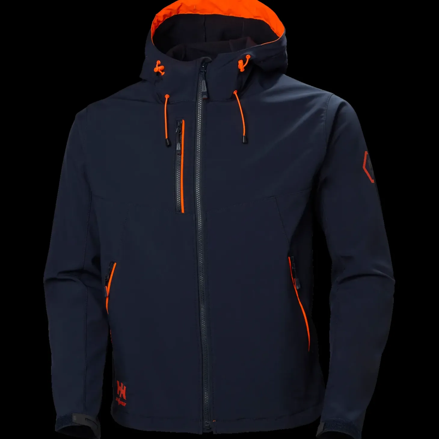 HH Workwear Evolution softshell m. hætte navy str. 2XL