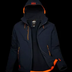 HH Workwear Evolution softshell m. hætte navy str. 2XL