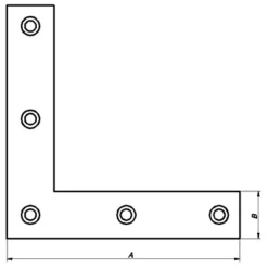 Hjørnebånd 158x32x3,0 mm elforzinket