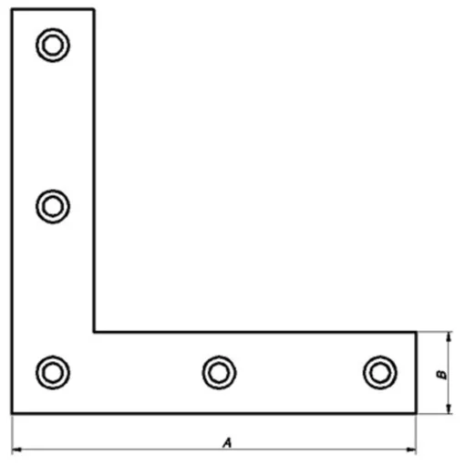 Hjørnebånd 158x32x3,0 mm elforzinket