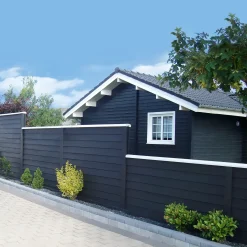 Hjørnestolpe trykimprægneret sortmalet 97x97 mm længde 2,7 m