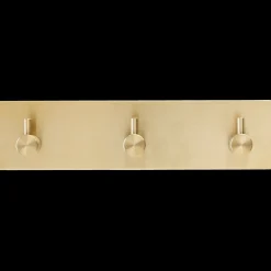 Håndklædeholder med 3 kroge messing