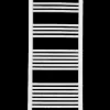 Håndklædetørrer i buet design 600x1200 mm hvid