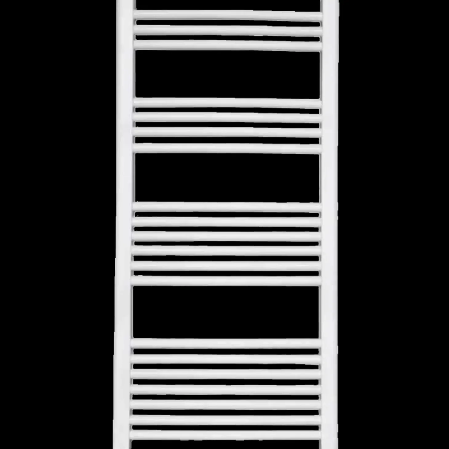 Håndklædetørrer i buet design 600x1200 mm hvid