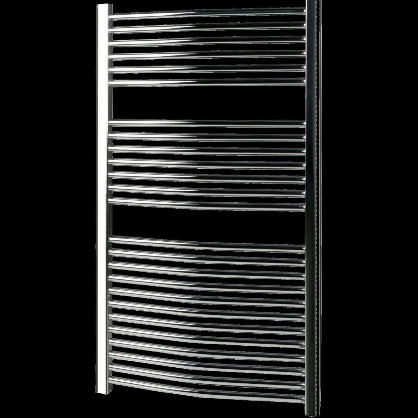 Håndklædetørrer i buet design 600x1200 mm krom