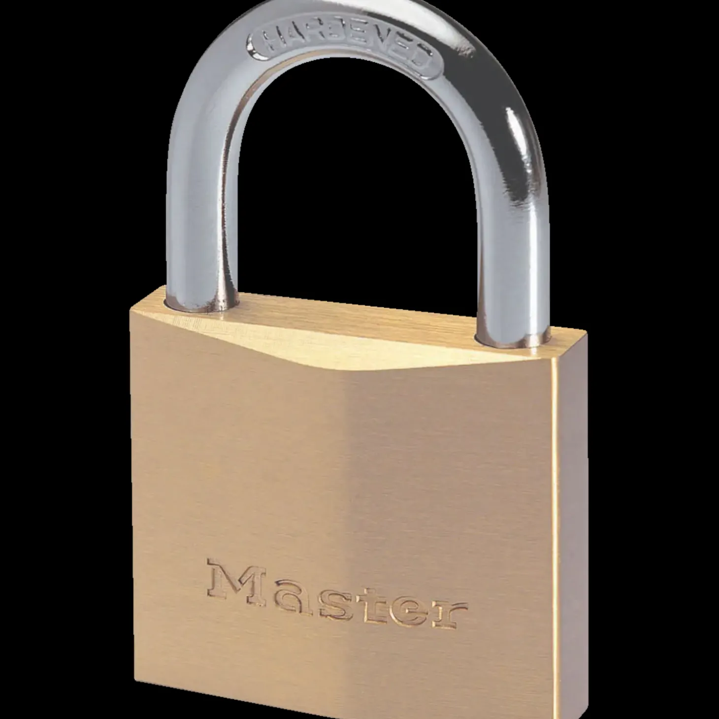 Hængelås m/6 stifter og nøgler 50 mm messing