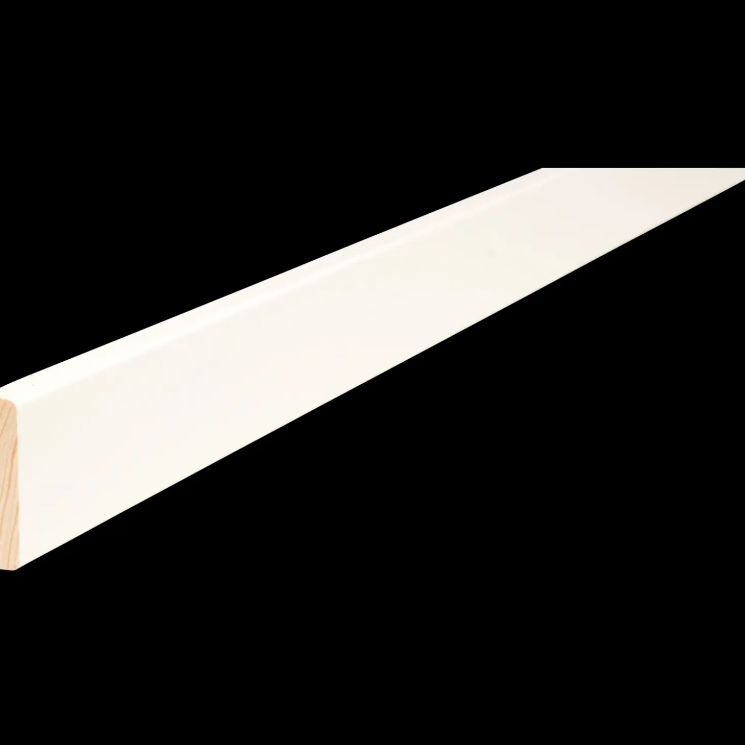 HT 53H forkantliste 2 runde kanter hvid 9x55x3000 mm