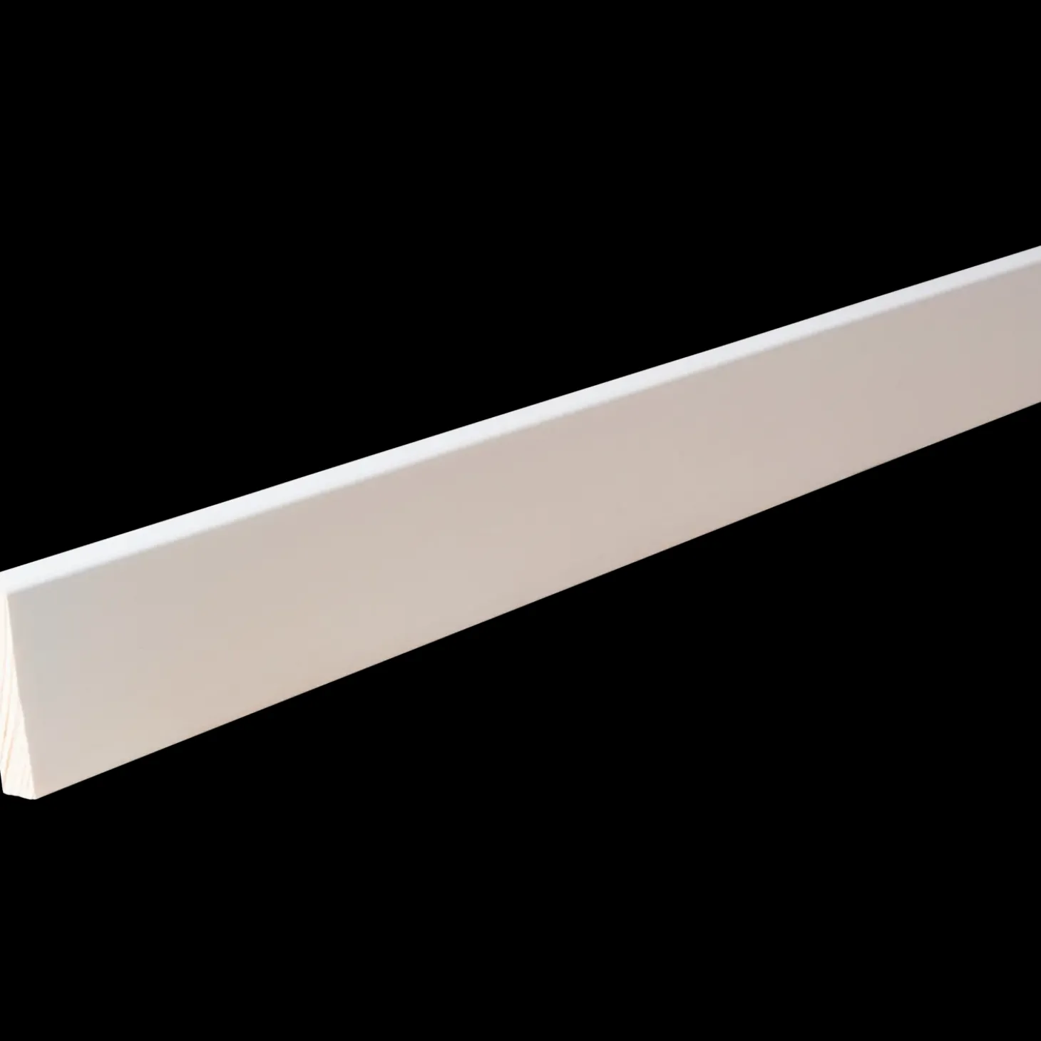 HT 38H fyr forkantliste 1 rund kant hvid 9x33x3000 mm