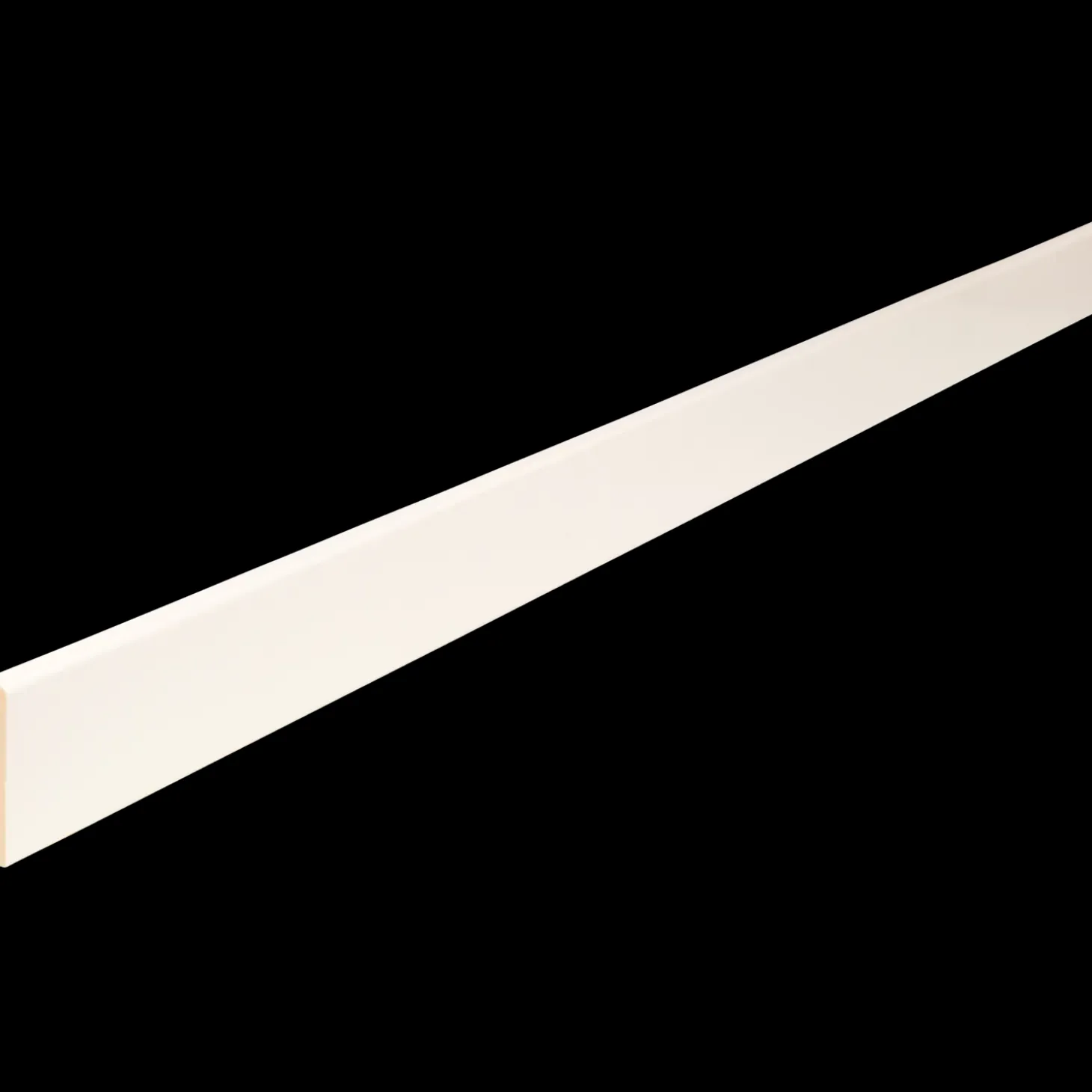 HT 34H fyr forkantliste 1 rund kant hvid 5x33x3000 mm