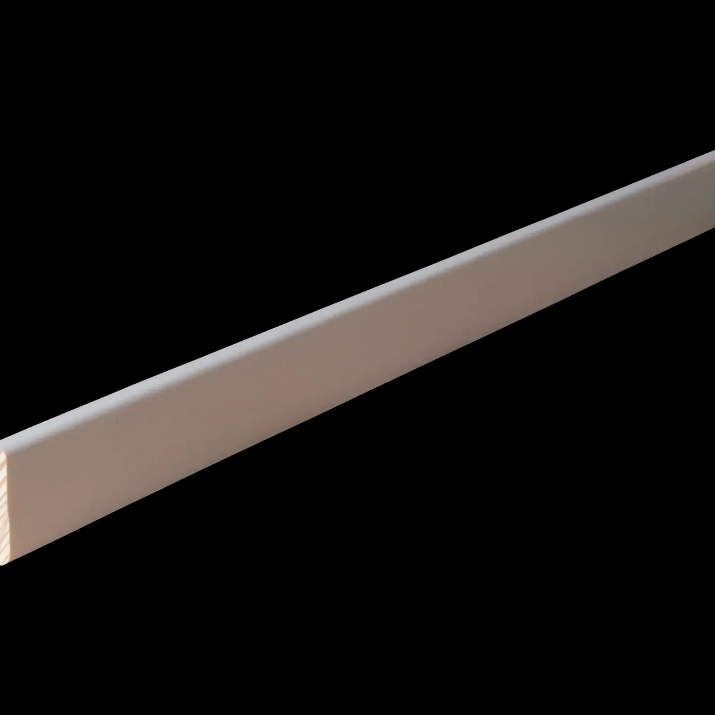 HT 48H fyr forkantliste hvid 2 runde kanter 5x43x3000 mm