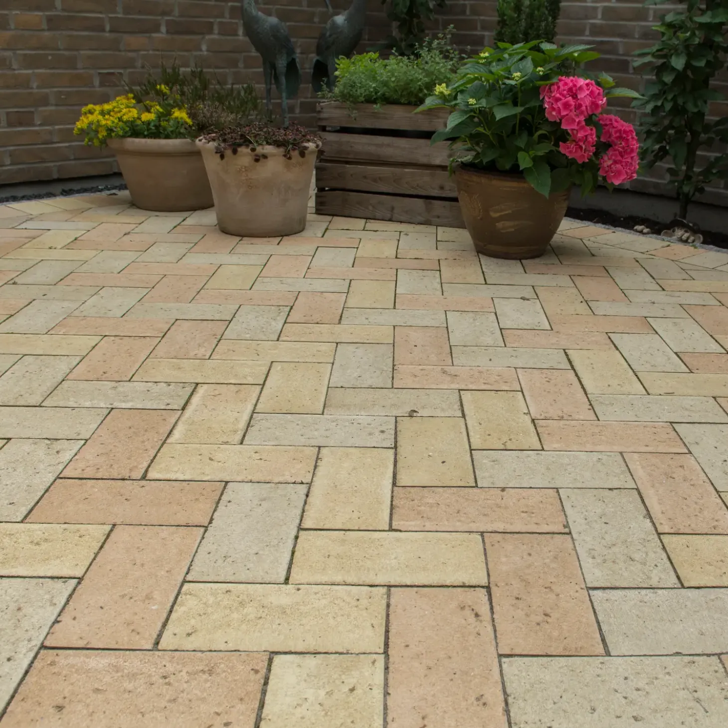 IBF Betonklinke M23, 11,5x23x6,5 cm gul teglmix