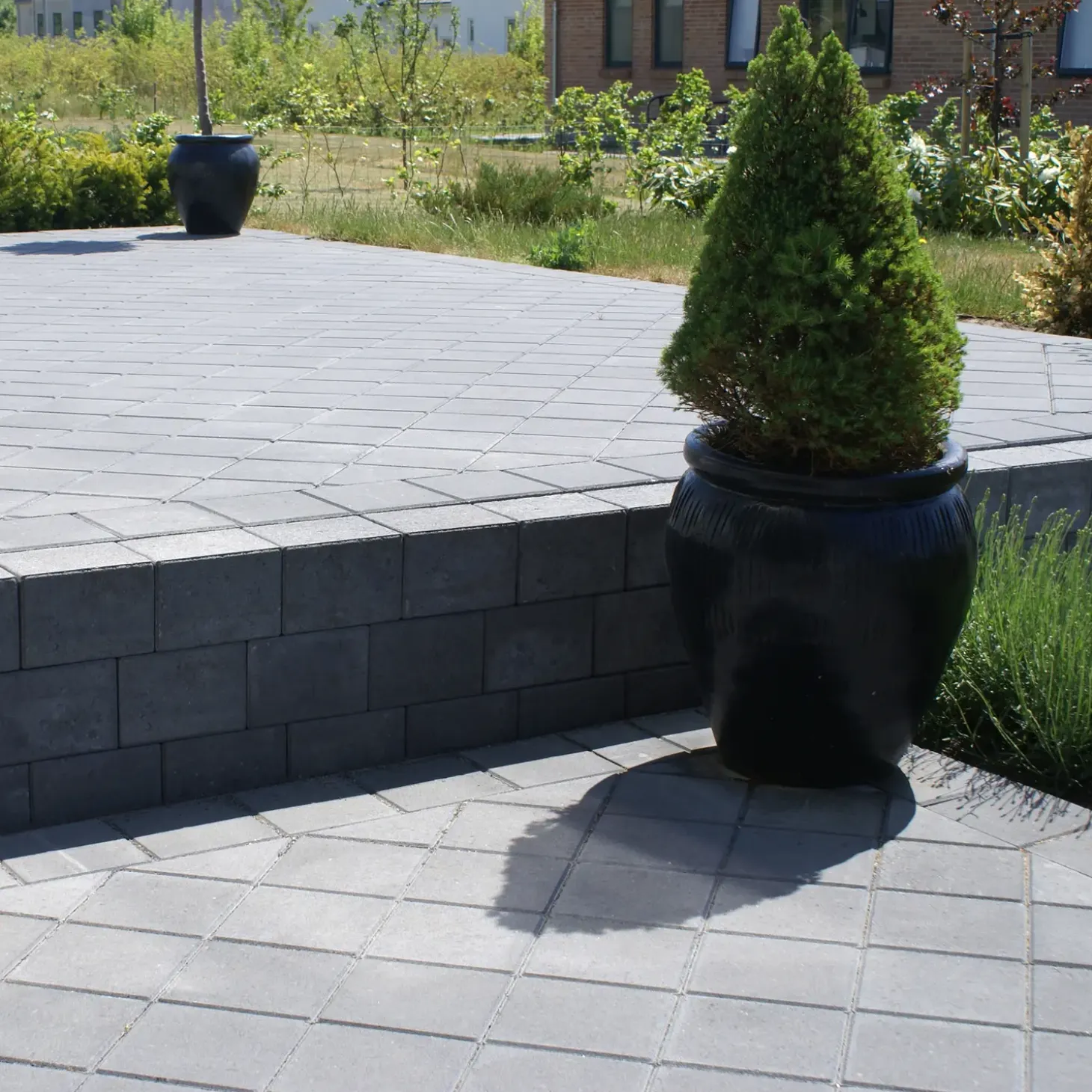 IBF Bondesten kantblok 14x21x14 cm, antracit