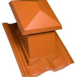 Ibf Dobbelt-S Udluftningshætte, 420X332 Mm, Teglrød.