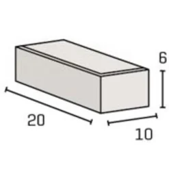 IBF Hollændersten Grå - 10x20x6 cm