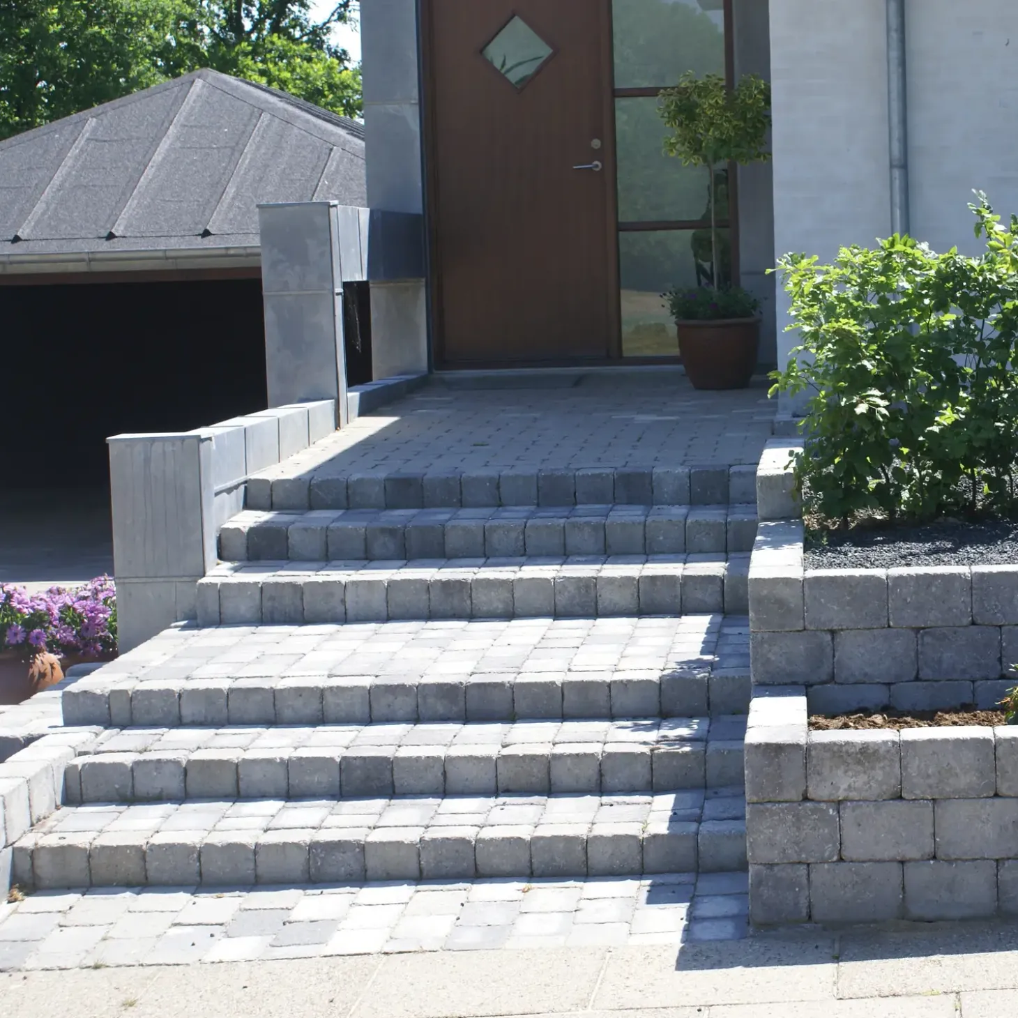 IBF Holmegaardsten kantblok m. lige kant, 14x21x14 cm, gråmix