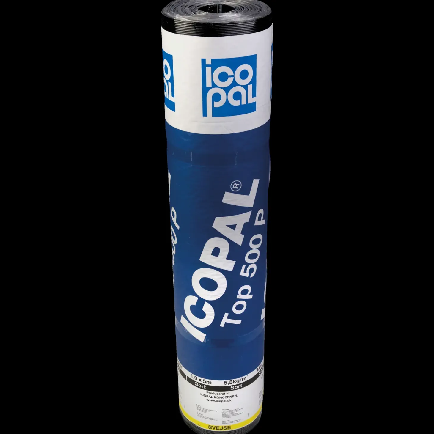 Icopal Top 500 P tagpap sort i rll á 1x5 m