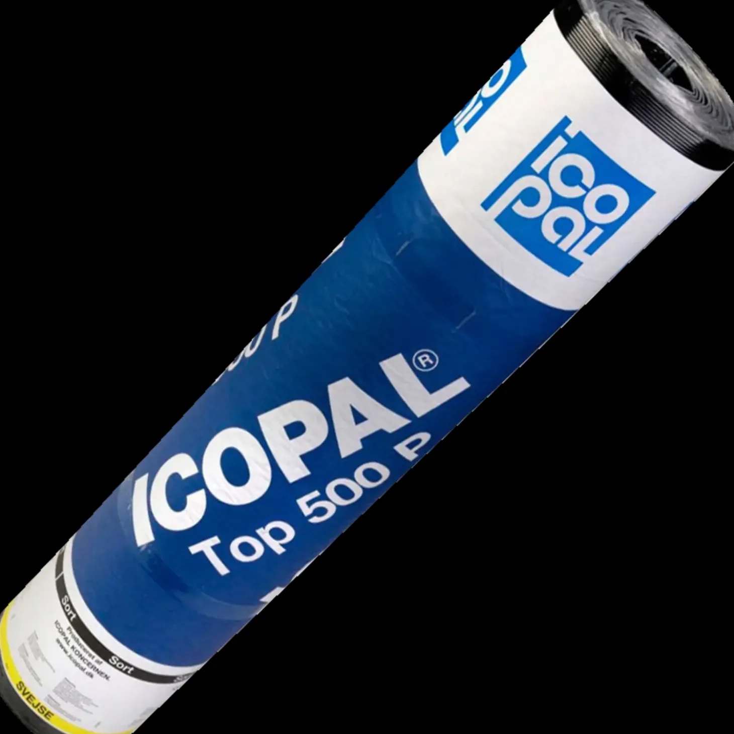 Icopal Top 500 P tagpap sort i rll. á 0,6x7,5m