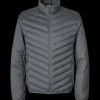 ID 0896 herre padded jakke stretch silver grey str. XL