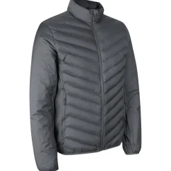 ID 0896 herre padded jakke stretch silver grey str. XL