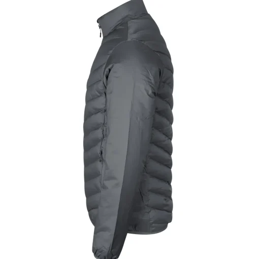 ID 0896 herre padded jakke stretch silver grey str. XL