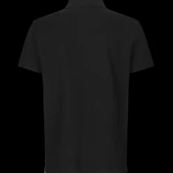 ID 0525 Stretch poloshirt sort str. 2XL
