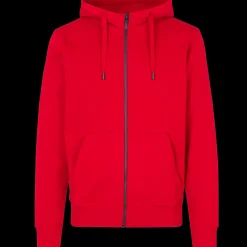 ID Core herre hoodie med lynlås rød str. XL
