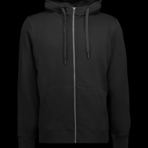 ID Core herre hoodie med lynlås sort str. 2XL