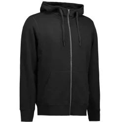 ID Core herre hoodie med lynlås sort str. 2XL