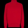 ID herre sweat cardigan rød str. XL