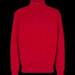 ID herre sweat cardigan rød str. XL