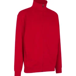 ID herre sweat cardigan rød str. XL