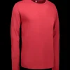 ID Interlock herre langærmet t-shirt rød str. 2XL