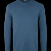 ID Interlock herre langærmet t-shirt indigo str. 2XL
