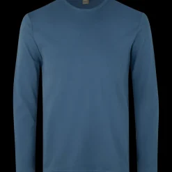 ID Interlock herre langærmet t-shirt indigo str. 2XL