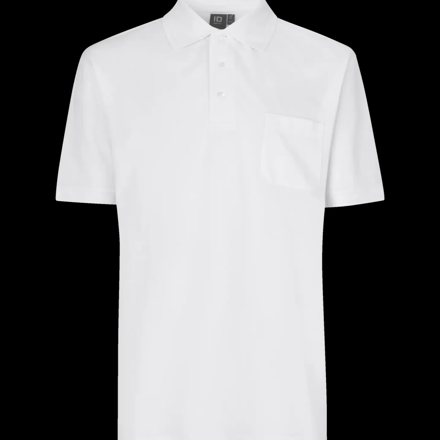 ID klassisk herre poloshirt hvid str. M