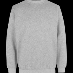 ID klassisk herre sweatshirt grå melange str. XL