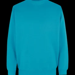 ID klassisk herre sweatshirt turkis str. 2XL