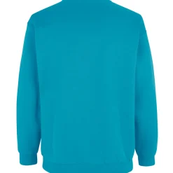 ID klassisk herre sweatshirt turkis str. 2XL