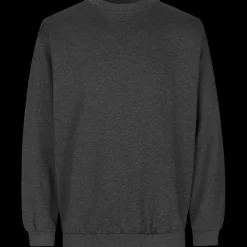 ID klassisk herre sweatshirt grafit melange str. L