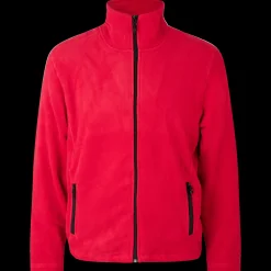 ID mikrofleece cardigan rød str. XL
