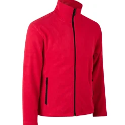 ID mikrofleece cardigan rød str. XL