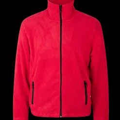 ID mikrofleece cardigan rød str. XL
