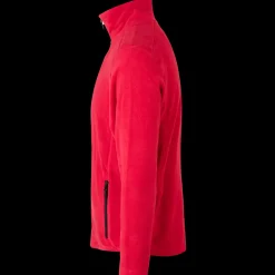 ID mikrofleece cardigan rød str. XL