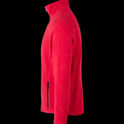 ID mikrofleece cardigan rød str. XL