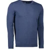 ID S650 Pullover herre blå melange str. XL