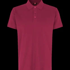 ID stretch herre poloshirt cerise str. L