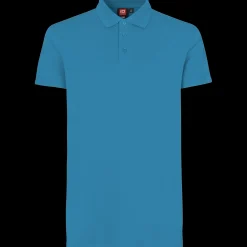 ID stretch herre poloshirt turkis str. 2XL